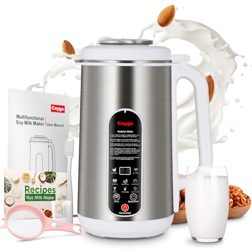 40oz Nut Milk Maker Machine Stainless Steel Soy Milk Maker Homemade Almond, Oat, Juice, Coconut,...