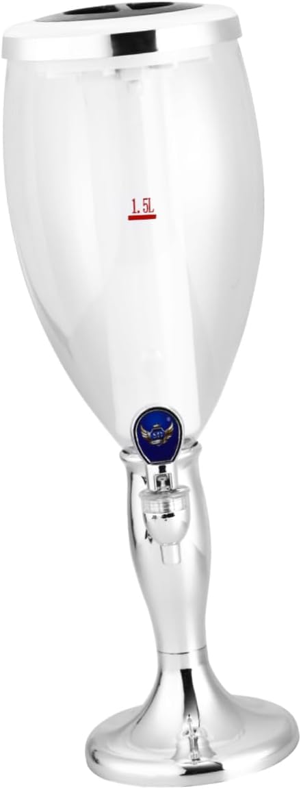 Zerodeko 1.5l Led Beer Dispenser Tower Multi-function Beverage Dispenser for Ktv Party Random Color