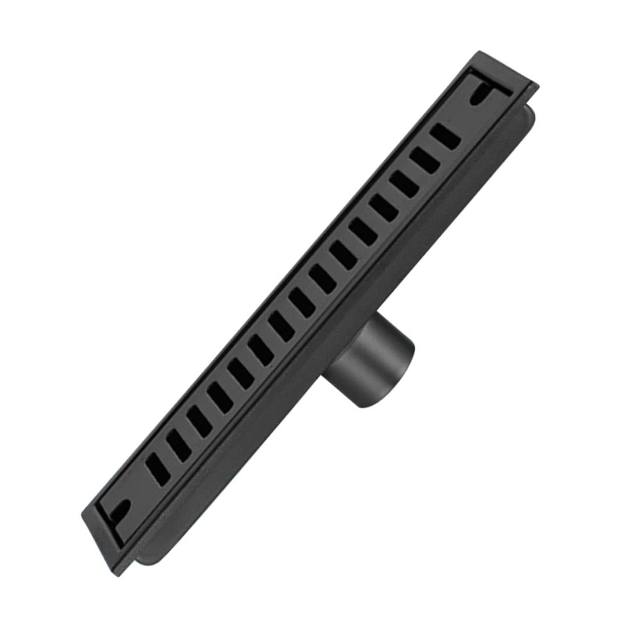 Tofficu Desagüe Filtro Antiolores y Antiobstrucción de Ducha Lineal Rectangular de Acero Inoxidable Negro Drenaje Rápido para Baño