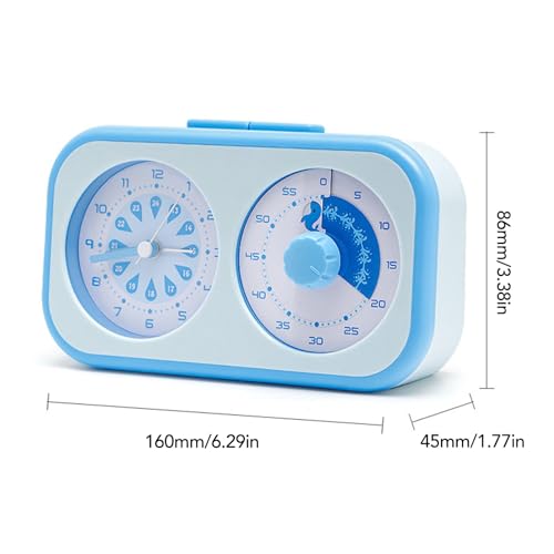 Temporizador visual infantil con alarma y reloj 3 en 1 silencioso 5