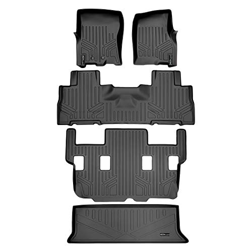MAXLINER Floor Mats and Cargo Liner Behind 3rd Row Set Black for 11-17 Expedition/Navigator with 2nd Row Bucket Seats No Console (No EL or L Models)