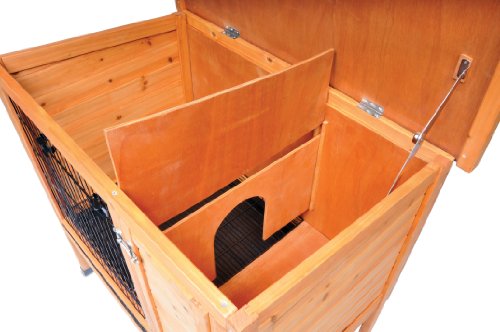 Image of Prevue Hendryx Prevue Pet Products Small 460 Rabbit Hutch, Stained Wood