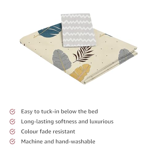 Image of IVAZA Ezyption Cotton Soft and Warm Mix N Match Bedsheet Set for Single Size Bed Soft Durable bedsheet with1 Pillow Cover Cream