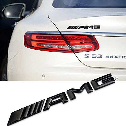 Ricoy Nieuwe stijl 3D Voor /// AMG embleem ABS Trunk Logo badge decoratie geschenk sticker (zwart)