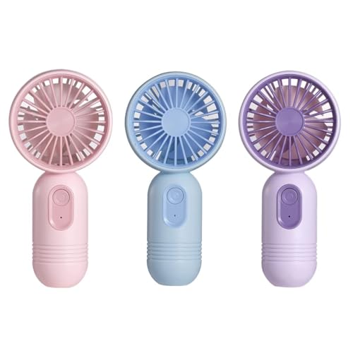 VanSmaGo Portable Handheld Mini Fan, USB Rechargeable Personal Fan, Battery Operated Mini Neck Fan, 3 Speeds, Perfect for Travel/Camping/Outdoor/Home/Office - image 1