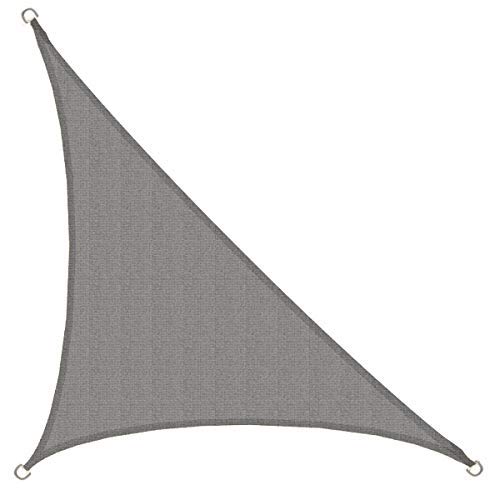 AMANKA Toldo UV - HDPE 3x3x4,25 Vela de Protección Solar Triangular - Techo Balcón Jardín Gris