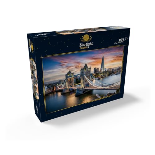 MyPuzzle Tower Bridge and Skyline of London, Great Britain - Rompecabezas Premium de 100 piezas para Adultos miniatura 2