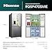 Hisense RQ5P470SMIE Wifi Connected American Fridge Freezer Cross Door with Water Dispenser, No Frost, 482 liters, Stainless Steel - E Rated, Noise level: 37 decibels, H178.5 x W79.4 x D69.8 (cm)