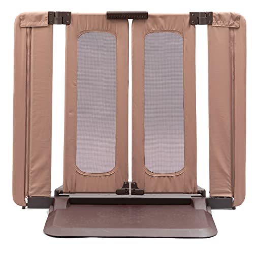 PETSELECT （ペットセレクト） ペットゲート おくだけとおせんぼ ウォークスルー Sサイズ (ブラウン) ペット ゲート 置くだけ ドア付き いぬ 安全柵 小型犬 中型犬 脱走防止 ソフト フェンスのサムネイル