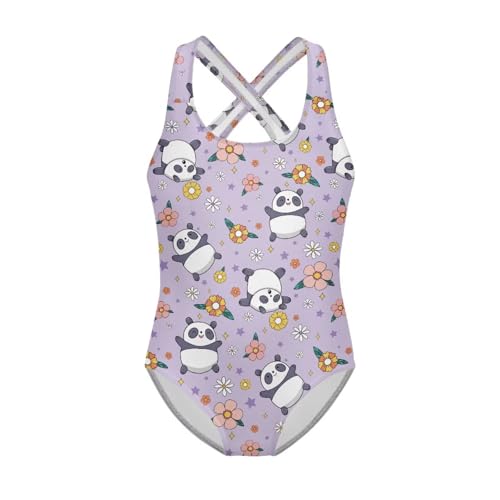 Image of JEOCODY Swimsuit for Girls One Piece Bathing Suit for Teens Crossback Hawaiian Beach Swimwear