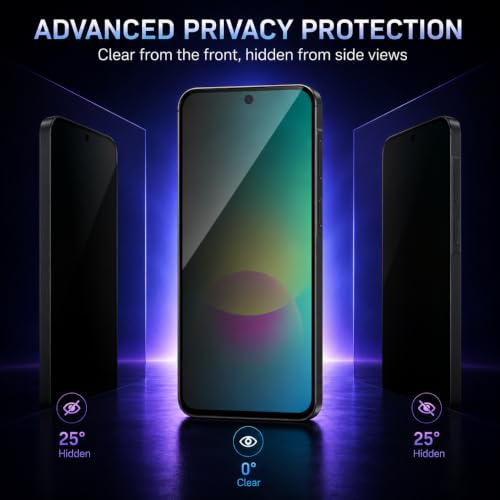 Image of FIRST MART Privacy Tempered Glass for Samsung Galaxy A27, 2 Pack | Anti-Spy 9H Screen Protector, Edge-to-Edge, Case-Friendly, Scratch Resistant, Bubble-Free