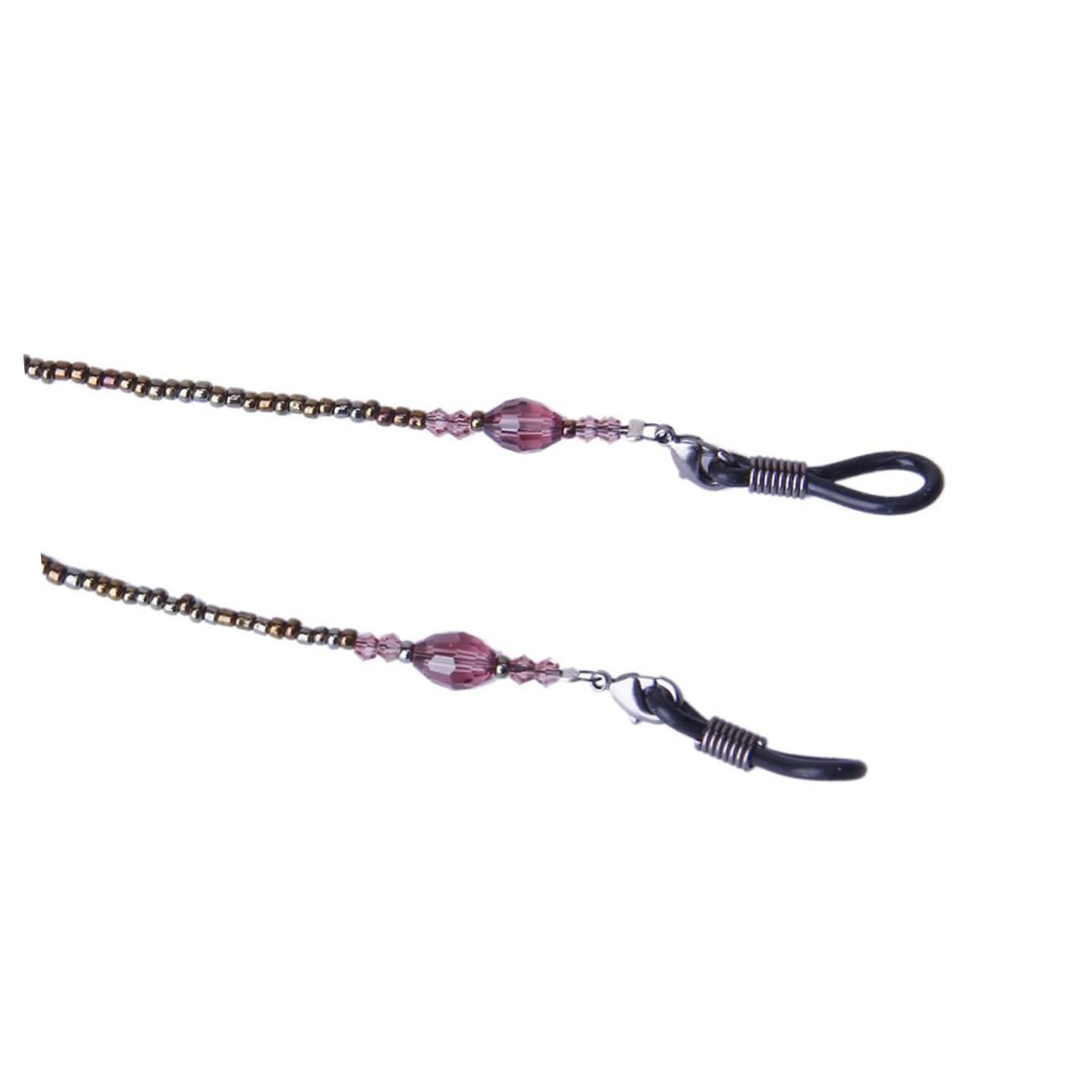 3piezas Cadena De Gafas Diseño Bohemio y Cuentas Decorativas Longitud De Color Púrpura Para Mantener Tus Gafas Seguras y Estilo