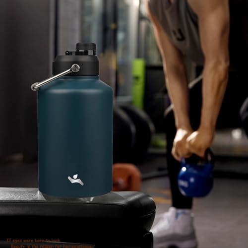 Image of Konokyo 128 oz Insulated Stainless Steel Water Bottle Jug with Handle