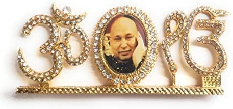 RSGM Guruji Swaroop - Ídolo de latón con Om y Ek Omkaar para tablero de instrumentos de coche y decoración del hogar