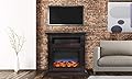 Cambridge CAM3437-1WHTLED Sienna 34 In. Electric Fireplace w/ Multi-Color LED Insert and White Mantel