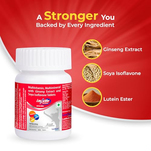 Image of I M Activ Multivitamin Tablets for Women | Daily Nutrition With Vitamin C, B3, E, Isoflavone, Ginseng Ext. & Mineral Blend | For Energy, Immunity & Metabolism Support | 30 Tablets
