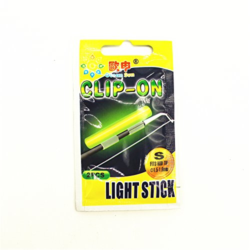 Agape Clip-on Light Sticks for Rod Tips Dry Type Snap Fishing Rod Top Glow Stick Chemical Light 10 Bags S