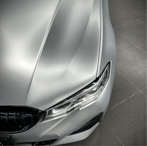 Image of WALLMATE Silver Metallic Wrap Sheet Roll Film Sticker Decal Waterproof Car Styling Wrap Auto Vehicle Accessories (12 x 66inches /Pack 2, Metallic Silver Wrap)