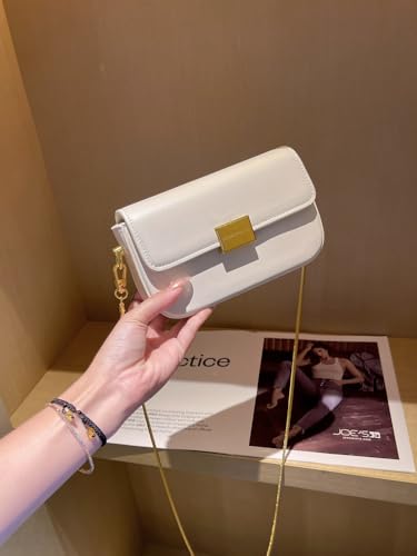 Image of Women's chain crossbody small square bag, fashionable designer mini shoulder bag, women's mobile wallet