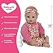 ADORA Realistic and Premium Playtime Babies Doll Set with 13-Inch Baby Doll Made with Our Exclusive GentleTouch Vinyl, Includes Removable Floral Corduroy and Long Sleeve Pink Shirt - Flower Baby