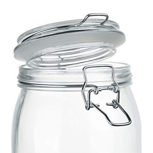 Image of Glass Container with Lid - 1500ml, Pack of 4, Clear