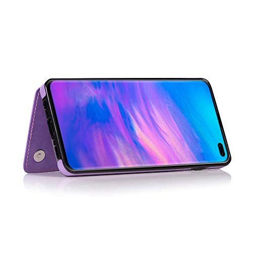 Phone Case for Samsung Galaxy S10 Plus with Tempered Glass Screen Protector and Card Holder Wallet Cover Stand Flip Leather Cell Accessories Glaxay S10+ 10S S 10 10plus S10plus Cases Women Girl Purple by Asuwish - Used condition - Image 6