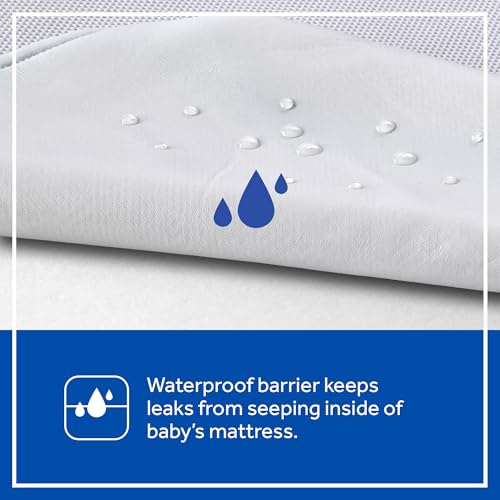 Image of Sealy Baby Infant & Toddler Crib Mattress - DuoBreathe 2 Stage Waterproof and Breathable, Non Toxic, GREENGUARD Gold Certified, Made in USA, 52x28