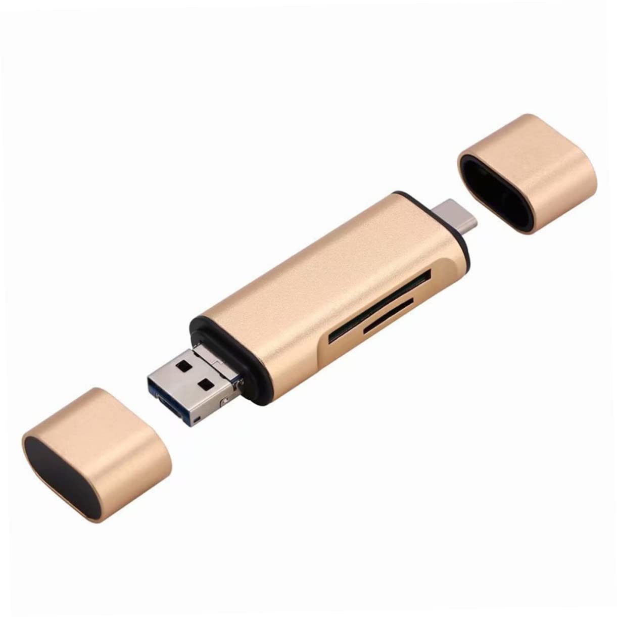 Mipcase Type-c Card Reader Card Reader for Phone Type c Card Reader Card Reader Card Reader for Reader for Adapter Reader -c Writer Golden Aluminum Alloy
