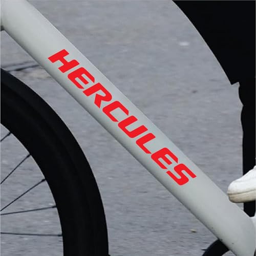 Image of Cycle Stickers - 13-Pack Waterproof Bike Decals for Frame, Helmet - 30 x 3 cm Durable Vinyl Stickers (Red)