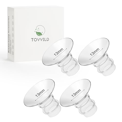 TOVVILD 13mm �t�����W�C���T�[�g 24mm�t�����W/�V�[���h�p Momcozy/Medela/MOMMED/Bellababy/Spectra �����Ή� �|���v�p�[�c���� (4PCS 13mm)
