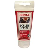 SONAX SchleifPaste (75 ml) silikonfrei mit hohem Schleifmittelanteil zum Abschleifen von verwitterten und verkratzten Lackschichten | Art-Nr. 03201000
