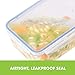 LOCK & LOCK Easy Essentials On The Go Meal Prep Lunch Box, Airtight Containers with Lid, BPA Free, Rectangle (3 Section) -27 oz, Clear