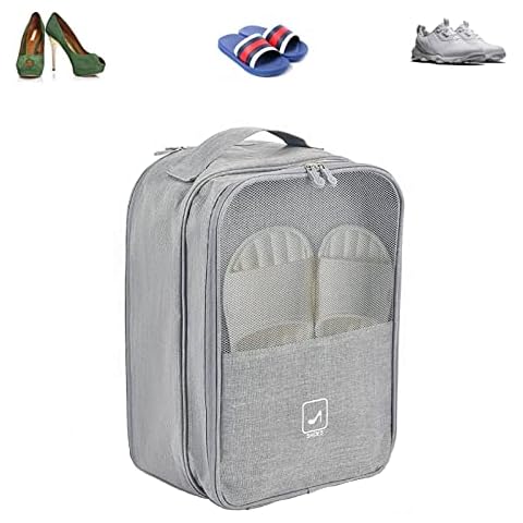 1 pcs Shoe Bag Multifunctional Suitcase Organizer, Waterproof Travel Organizer with 3 compartments Holds 4 Pairs of Shoes, dustproof Shoe Bags with Handy Handles for Travel and at Home Cover
