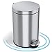iTouchless 12 Litri Pattumiera con Pedale passomorbido, Rotonda, con Filtro Antiodore e Cestino Interno Rimovibile, per Bagno, Camera da Letto, Ufficio, Casa e Azienda, in Acciaio Inox