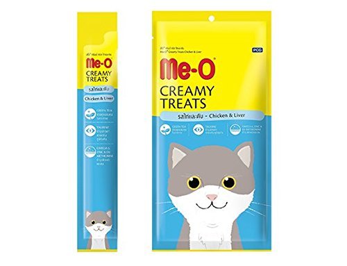 Me-O Adult Cat Food Wet Creamy Treats Chicken and Liver, 60 g (Pack of 12) (B07FRC64GG) Amazon Price History, Amazon Price Tracker