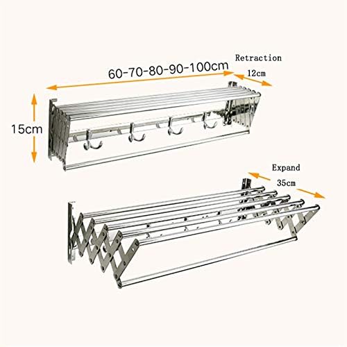 Wall Mounted Folding Drying Rack, Extendable for Laundry and Bath Towels, Space-Saving Clothes Hanging Solution（50cm）