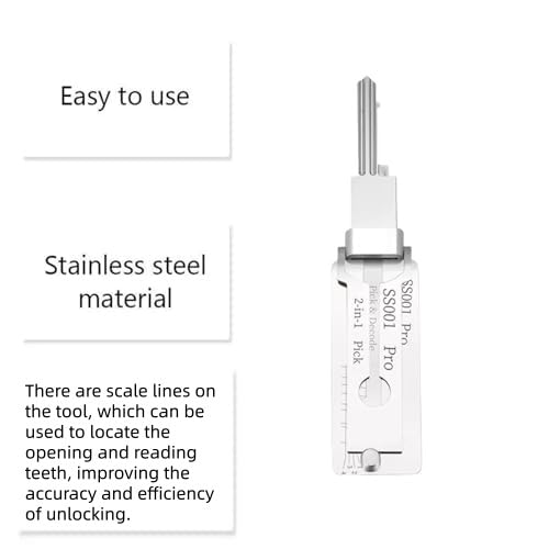 Lock Pick Key Decoder,Stainless Steel Master Key Decoder,Lock Picking ...