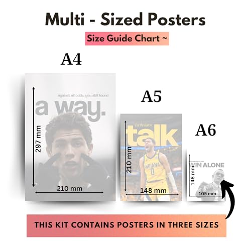 Image of Yellow Town India PRESSURE IS A PRIVILEGE Motivational Wall Poster Kit for Men | A4 A5 A6 Posters | 300 GSM | Bedroom, Study, Gym Wall Decor | 2026 Vision Board for Men, Boys