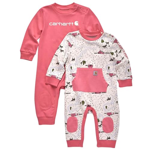 Image of Carhartt girls Long Sleeve 2 Pack Coverall Set
