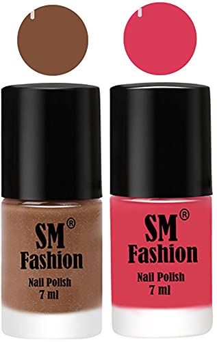 Image of Long Lasting Nail Polish | Nail Paint Combo 7 ml Each) - Set of 2 Tan-Rose