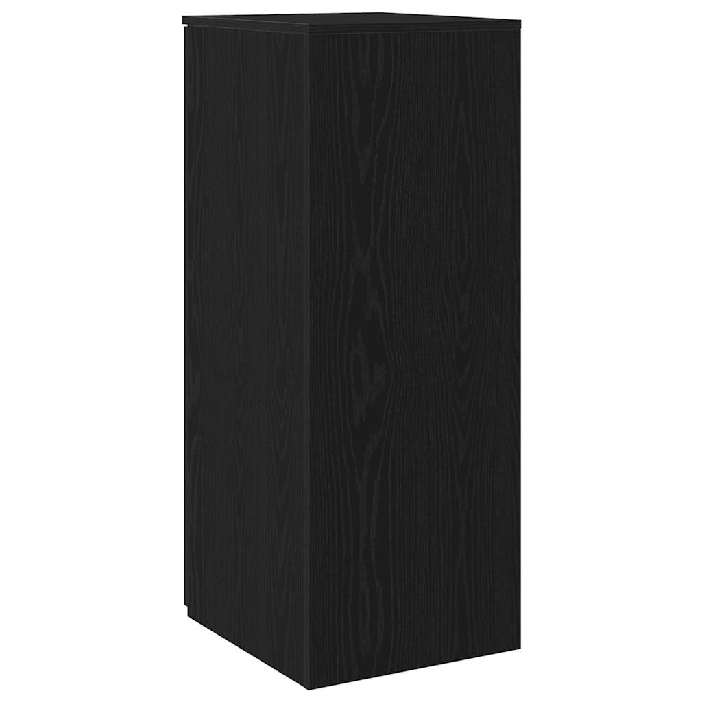 Armadio portaoggetti, nero, in legno, 40 x 45 x 103,5 cm, con ripiano e porta, armadio da ufficio per documenti e documenti, armadio multiuso per la casa e la cantina
