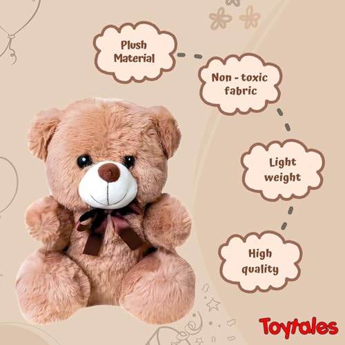 Image of TOYTALES Soft Toy Combo Pack Teddy Bear & Bunny Plush Stuffed Animals for Kids, Huggable Cuddly Soft Toys for Girls & Boys, Birthday & Baby Gift Set (Pack of 2)