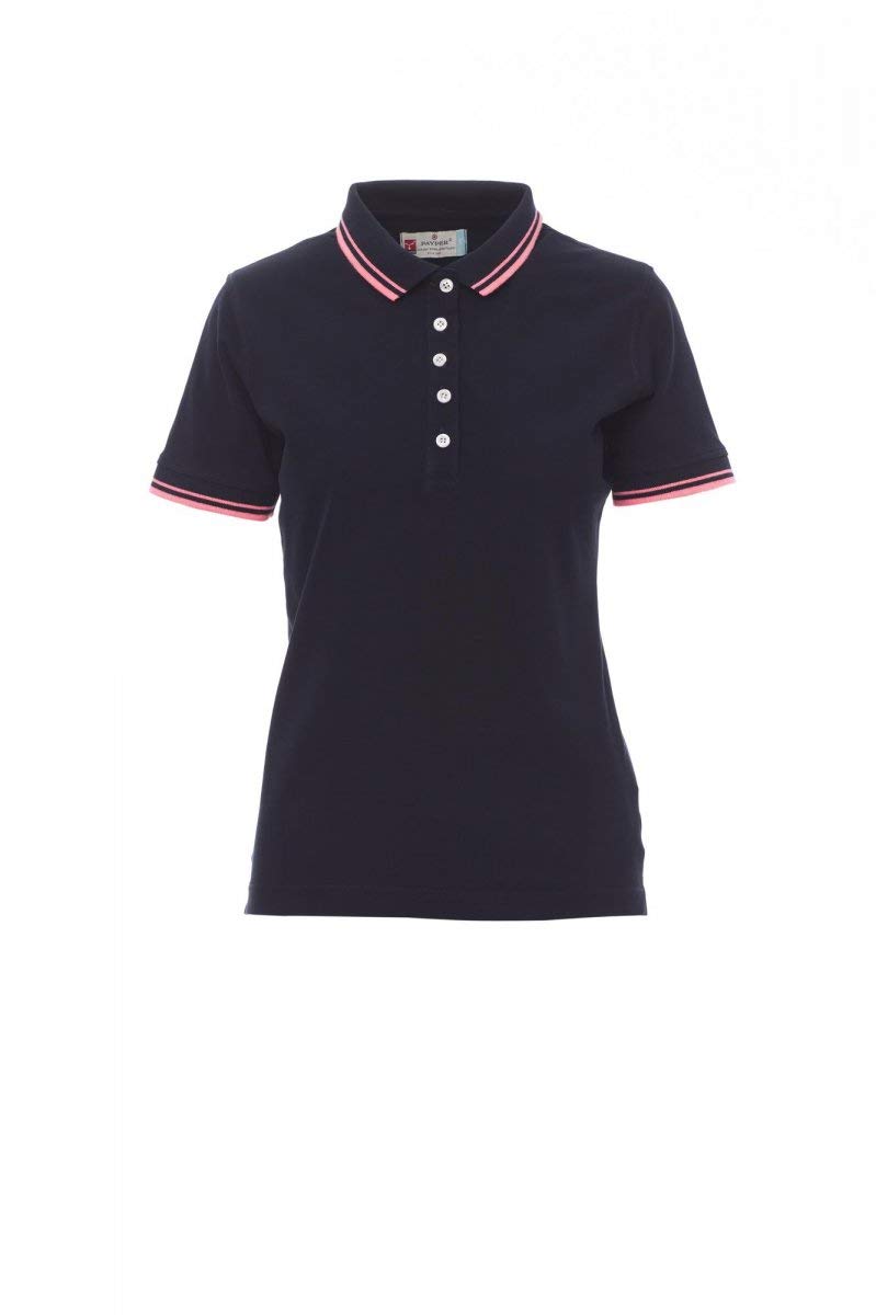 Payper - Skipper Lady Polo 100% Cotone Piquet con Bordini a Contrasto Manica Corta Donna