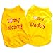 2 Pack Dogs Printed Shirts Summer T-Shirts Soft Cool Shirts Sleeveless Breathable Clothes for Puppy Kitty Cats Small Medium Large Dogs Yellow L