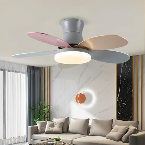 Ventilateur de plafond avec éclairage LED 60W réglable par télécommande