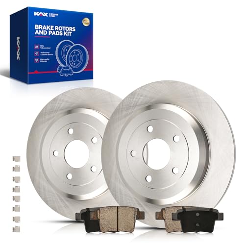 Image of KAX Rear Brake Kit, OE Brake Rotors and Ceramic Brake Pads | Fits Ford, Mercury- Five Hundred 2005-2007, Freestyle 2005-2007, Taurus 2008-2009, Montego 2005-2007, Taurus X 2008-2009, Sable 2008-2009