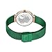 Imagen de BERING 14531-868 Reloj de cuarzo para mujer con caja de acero inoxidable de 31 mm con acabado en oro rosa y esfera verde