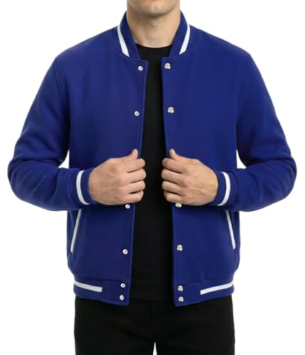 Image of Decrum Varsity Jacket Men - Casual High School Baseball Letterman Style Mens Bomber Jackets