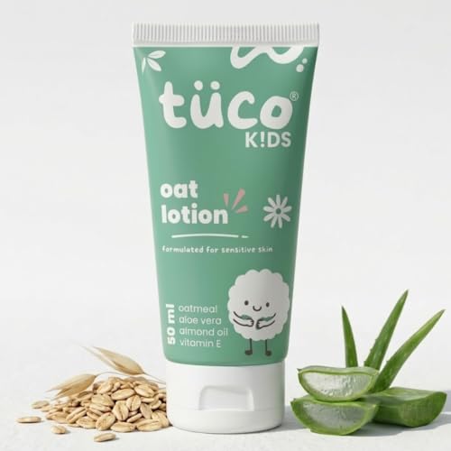 Tuco® Oat Body Lotion for Kids | 48Hrs Moisturization | 3-15 Yrs | Enriched with Vitamin E, Aloe Vera, Almond | Lightweight, Non-Greasy | All Skin Typ