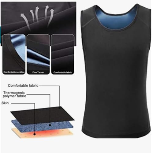 Image of Men's Sweat Shapewear Sliming Vest for Weight Loss, Exercises & Fitness Fat Burning Shaper Tummy tucker Shapewear Waist Body Slimming Shaper